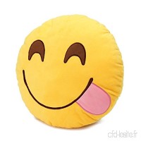 Emoji Pillow Coussin Emoji Smiley Emoticon Rond Coussin / Oreiller en PP Coton et Peluche avec Emoji Faim - Hungry - B01F7EI3MK